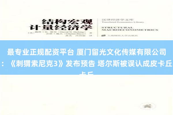 最专业正规配资平台 厦门留光文化传媒有限公司：《刺猬索尼克3》发布预告 塔尔斯被误认成皮卡丘